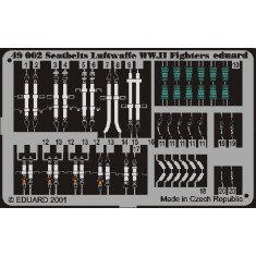 Colour Photoetch for 1/48 Luftwaffe WWII Fighters Seatbelts