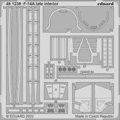 1/48 Grumman F-14A Tomcat Late Interior Detail Set for Tamiya kits
