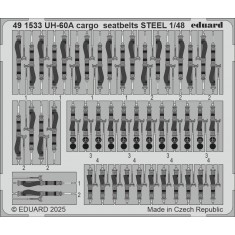 1/48 UH-60A Black Hawk Cargo Seatbelts Steel Photo-etched set for ICM kits