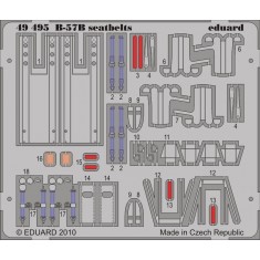 Colour Photoetch for 1/48 B-57B Canberra Seatbelts for Airfix kit