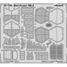 1/48 Hawker Hurricane Mk.I Detail Set for Airfix kit A05127 (1 Photo-Etched Sheet) 