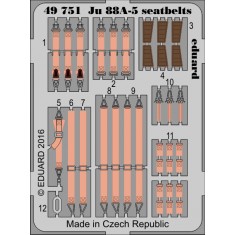 1/48 Junkers Ju 88A-5 Seatbelts for ICM kit #48232 (1 Photo-Etched Sheet)