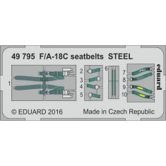 1/48 McDonnell-Douglas F/A-18C Hornet Seatbelts for Kinetic kit K48031 (Steel, 1PE)
