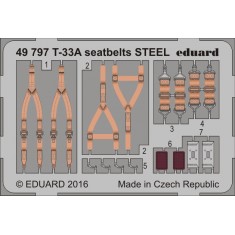 1/48 Lockheed T-33A "Shooting Star" Seatbelts for Great Wall Hobby L4819 (Steel, 1PE)