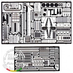 Photo-etched parts for 1/350 US Aircraft Carrier Hornet for Trumpeter