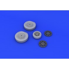1/32 Bell P-39 Wheels Late for Kitty Hawk kit (2 Main Wheels+1 Front Wheel)