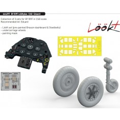 1/48 Bf 109F Dashboard, Seatbelts and other Detail Parts for Eduard kits