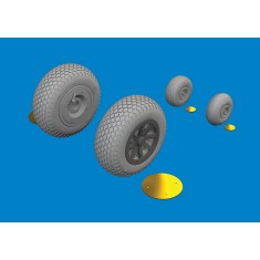 1/48 P-40N Wheels Cross Tread for Eduard kits
