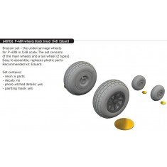 1/48 P-40N Wheels Block Tread for Eduard kits