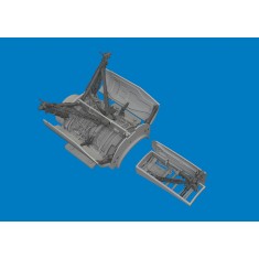 1/48 F-16C Wheel Bays and Legs Standard 3D-printed parts for Tamiya kit