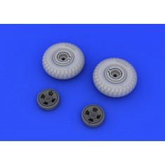 1/48 Supermarine Spitfire Resin Wheels (4 Spoke w/Pattern) Set for Eduard kit