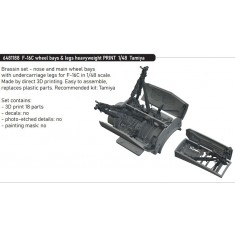 1/48 F-16C Wheel Bays and Legs Heavyweight 3D-printed parts for Tamiya kits