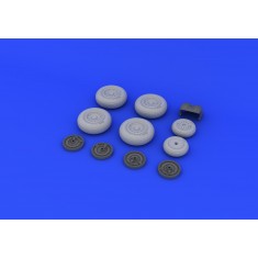 1/48 Mikoyan-Gurevich MiG-31 Wheels Set for Amk kit (4 Main Wheels+2 Front Wheels)