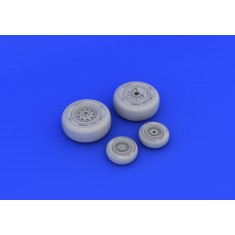1/48 McDonnell F-4J Phantom Wheels Set for Academy kit (2 Main Wheels+2 Front Wheels)