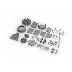1/48 Focke-Wulf Fw 190A-8 Engine & Fuselage Guns Brassin Set for Eduard kits