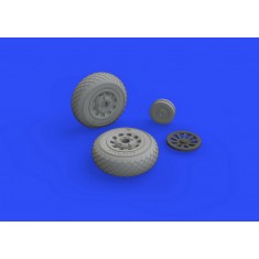 1/48 North American P-51D Mustang Wheels Diamond Tread for Eduard kits