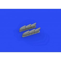 1/48 Supermarine Spitfire Mk.V Three-stacks Exhausts Rounded for Eduard kits