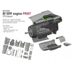 1/72 Messerschmitt Bf 109F Engine for Eduard kits