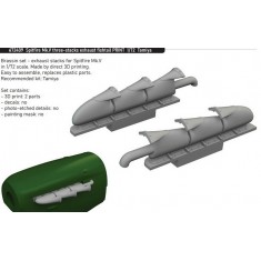 1/72 Supermarine Spitfire Mk.V Three-stacks Exhaust Fishtail for Tamiya kits
