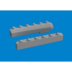 1/72 P-51 Mustang Exhaust Stacks with Fairing for Tamiya kits