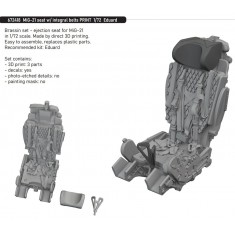 1/72 MiG-21 Fishbed Seat with Integral Belts for Eduard kits