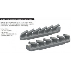 1/72 P-51D Mustang Exhaust Stacks for Arma Hobby kits