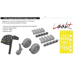1/72 Mosquito B Mk.Iv/Pr Mk.Iv Dashboard, Seatbelts and other Detail parts for Tamiya kits