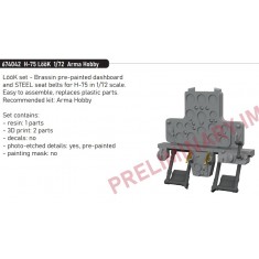 1/72 H-75 Dashboard and Seatbelts for Arma Hobby kits