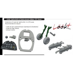 1/72 Spitfire Mk.Vb W/ Fishtail Exhausts Detail Set for Eduard kits