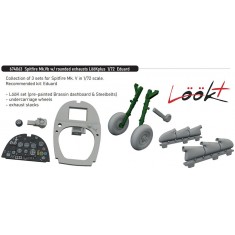 1/72 Spitfire Mk.Vb W/ Rounded Exhausts Detail Set for Eduard kits