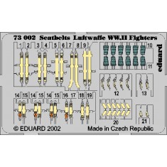 Colour Photoetch for 1/72 Luftwaffe WWII Fighters Seatbelts 