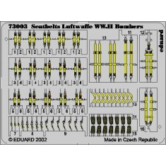 Colour Photoetch for 1/72 Luftwaffe WWII Bombers Seatbelts
