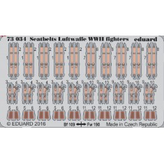 1/72 WWII Luftwaffe Fighters Seatbelts (Steel, 1 Photo-Etched Sheet)