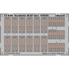 1/72 RAF Late Seatbelts (Steel, 1 Photo-Etched Sheet)