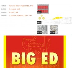 1/48 Lockheed F-104C Starfighter Super Detail Set for Kinetic kits