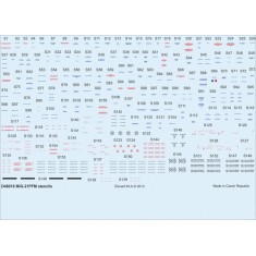 1/48 Mikoyan MiG-21PFM Stencils for Eduard #1187 & 8237 kit