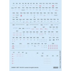1/48 Mil Mi-24V Stencils Russian & British Decals for Zvezda kits