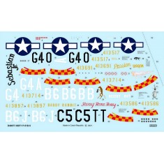 1/48 North American P-51D-5 Mustang Decals for Eduard kits