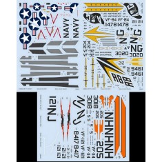 1/48 McDonnell Douglas F-4B Phantom II NAVY Decals for Tamiya kits