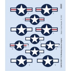 1/48 F-6 Mustang National Insignia Decals for Eduard kits