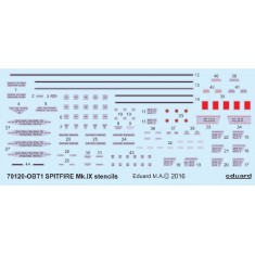 1/72 Supermarine Spitfire Mk.IX Stencils for Eduard #70121 kit