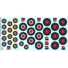 1/72 WWII British Supermarine Spitfire Late Version Round Decals for Eduard kit