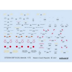 1/72 North American B-25J Mitchell Stencils Decals for Hasegawa/Revell kits