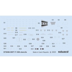 1/72 Lockheed Martin F-35A Lightning II Stencils Decal for Tamiya kits