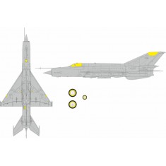 1/48 MiG-21MF Canopies Masking for RFM Kit