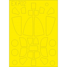 1/48 Bell P-39/P-400 Airacobra TFace Paint Masking Sheet for Eduard kits
