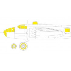 1/48 B-25J Mitchell Glazed Nose TFace Masking for HK Model kits