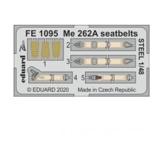 1/48 Messerschmitt Me 262A Seatbelts set for Hobby Boss kits