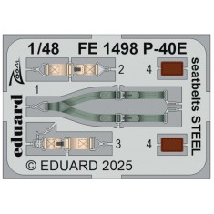 1/48 Curtiss P-40E Warhawk Seatbelts for Eduard kits