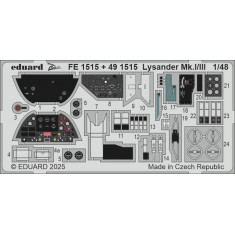 1/48 Westland Lysander Mk.I/III PE parts for Airfix kits